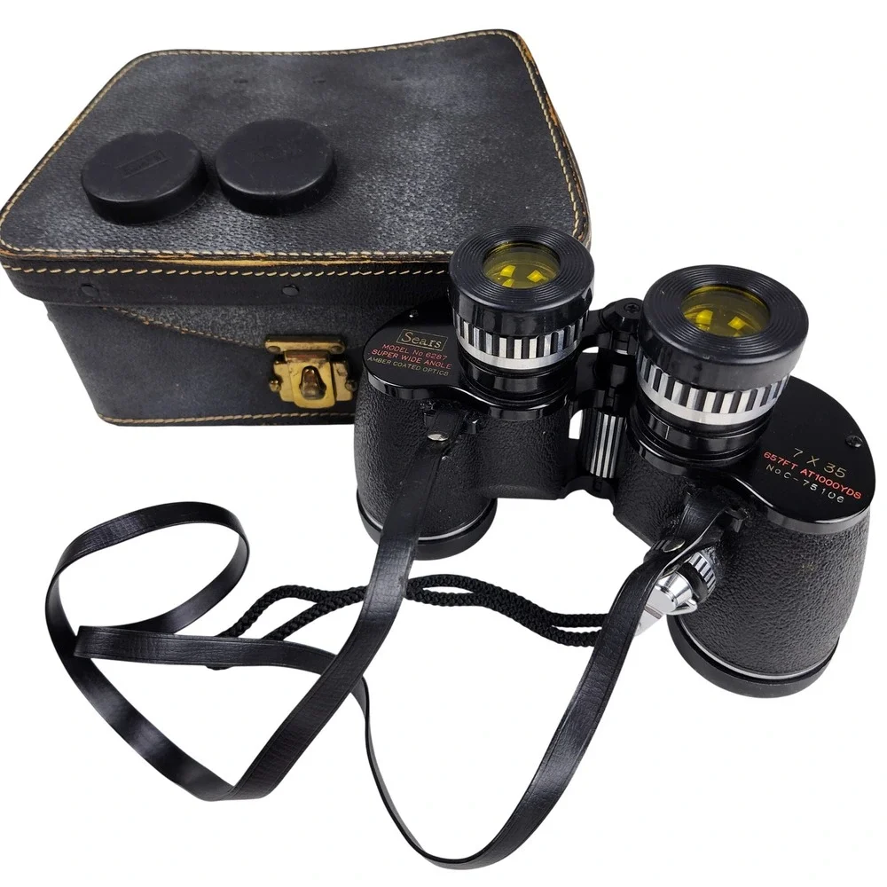 Rare Vintage Sears 6287 Super Wide Angle 7x35 Binoculars 12.5 BaK-4 JB146 Japan